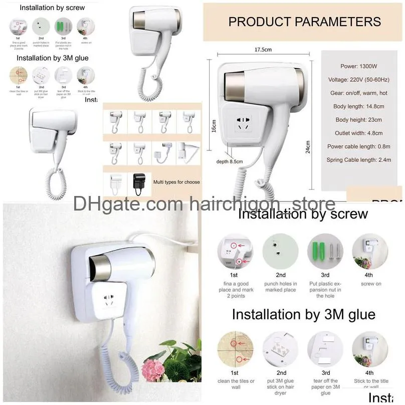 hair dryers el household wallmounted dryer bathroom no need to punch holes for installation 230828