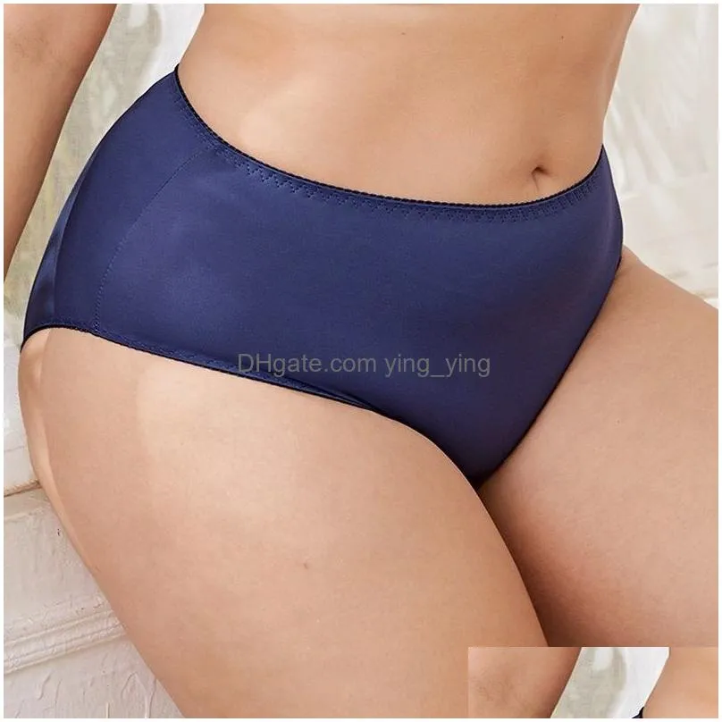 beauwear solid color women cotton panties xl 2xl 3xl 4xl 5xl 6xl plus size female underwear breath lingeries middle waist panty 220425