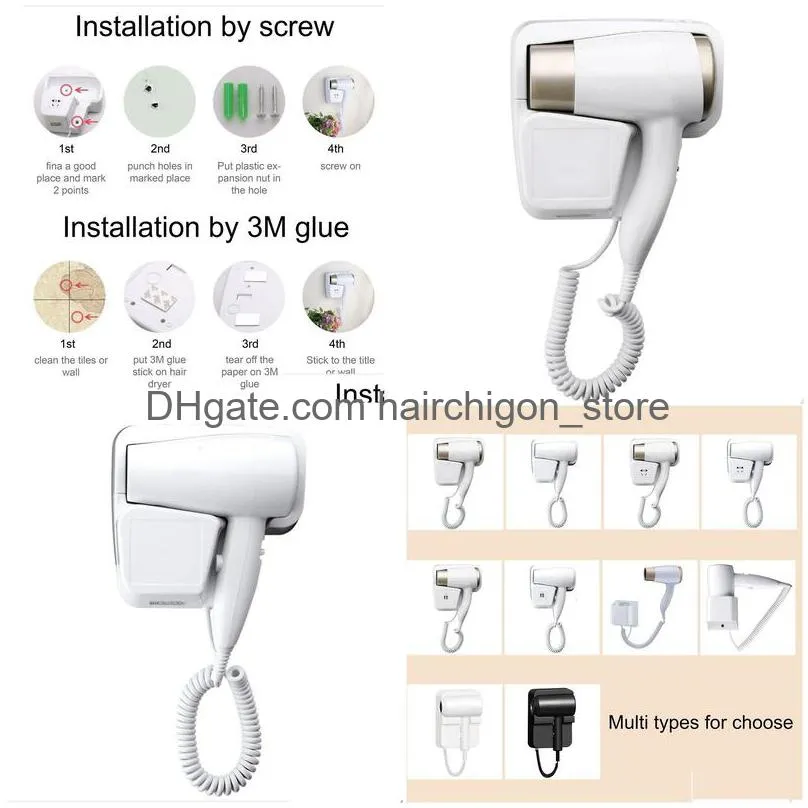 hair dryers el household wallmounted dryer bathroom no need to punch holes for installation 230828