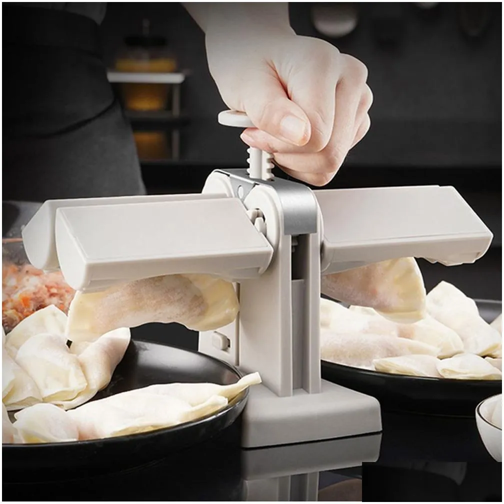 fully automatic dumpling machine double head press dumplings mold diy empanadas ravioli mould kitchen gadget accessories