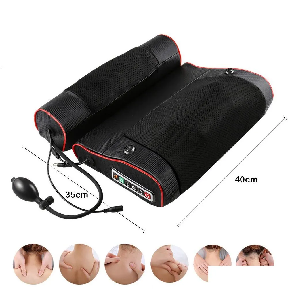 massaging neck pillowws electric relaxation head massage pillow back heating kneading infrared therapy shiatsu ab pillow massager