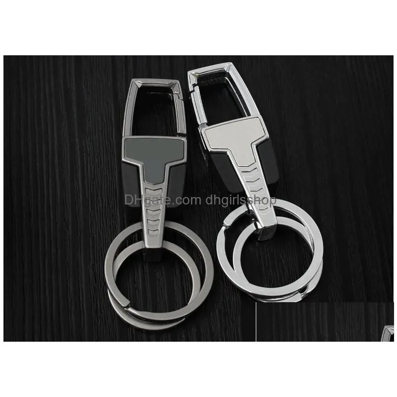 Key Rings Metal Keychain Waist Hang Men Key Chain Charm Holder Ring Chaveiro Porte Holiday Gift Present Drop Delivery Jewelry Dhgyo