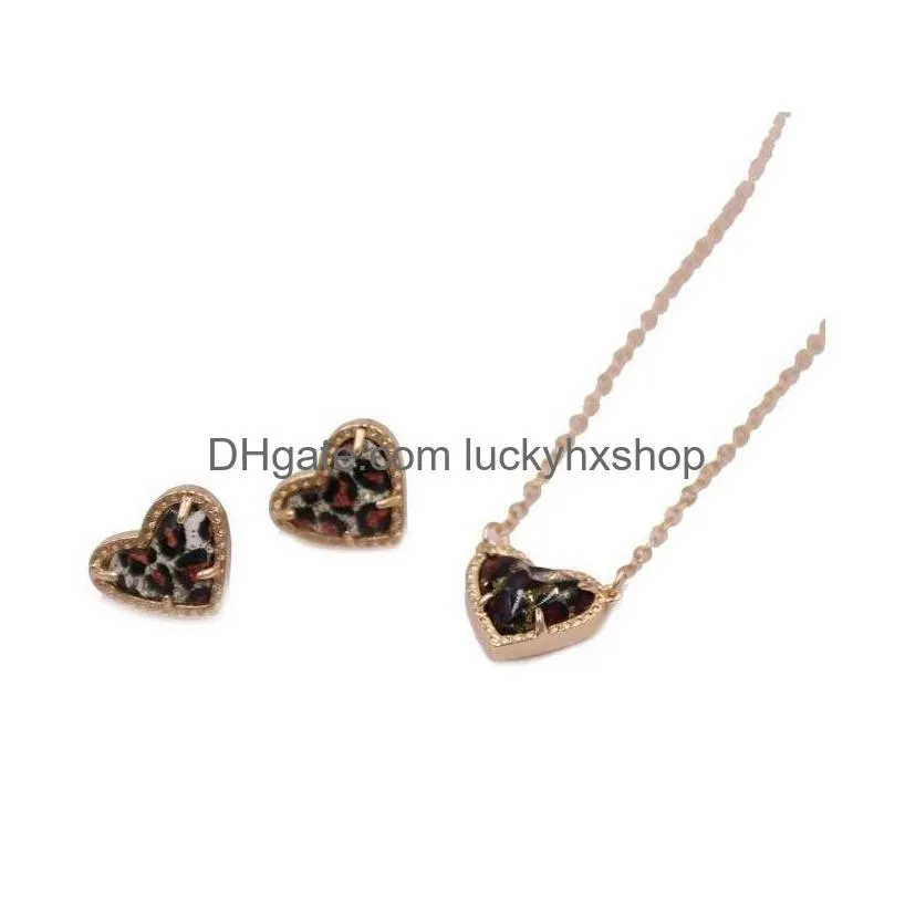  valentines gift faux glitter abalone stone small heart shaped 3d resin shell mini love druzy necklaces for women pendants