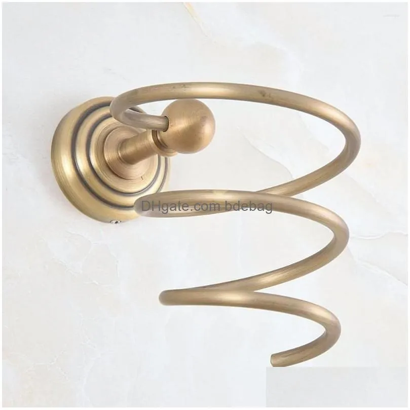 bath accessory set antique brass hair dryer holder wall mounted bathroom accessories hardware aba730