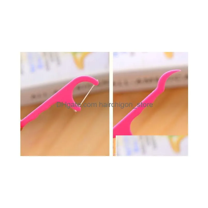 plastic dental toothpick cotton floss toothpick stick for oral health table kitchen bar accessories tool opp bag pack
