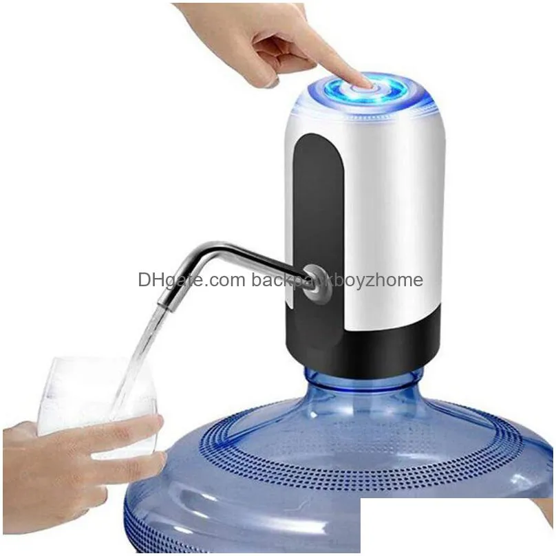 Other Kitchen Tools Electric Drinking Water Bottle Pumps Tools Usb Charging Portable Household Matic Waters Pump Dispenser Switch 13.5 Dhrxm