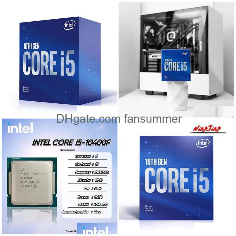 Cpus Intel Core I510400F I5 10400F 29 Ghz Sixcore Tweethread Cpu Processor 65W Lga1200 Sealed And With Cooler 230109 Drop Delivery Dhbg3