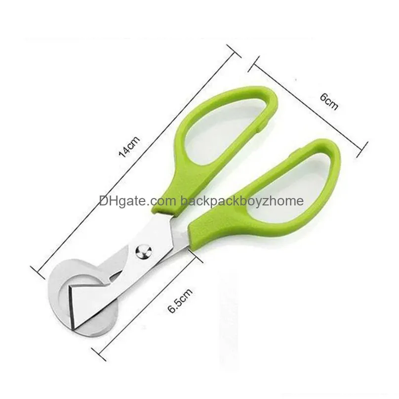 Egg Tools Stainless Steel Egg Opener Tool Quail Eggs Scissors Cutter Household Kitchen Tools 14X6.5X6Cm Drop Delivery Home Garden Kitc Dh02H