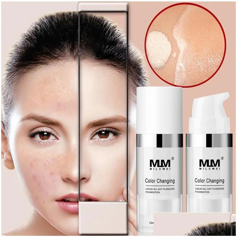  color changing liquid foundation soft matte long lasting foundation makeup coverage naturally concealer oil-control cream