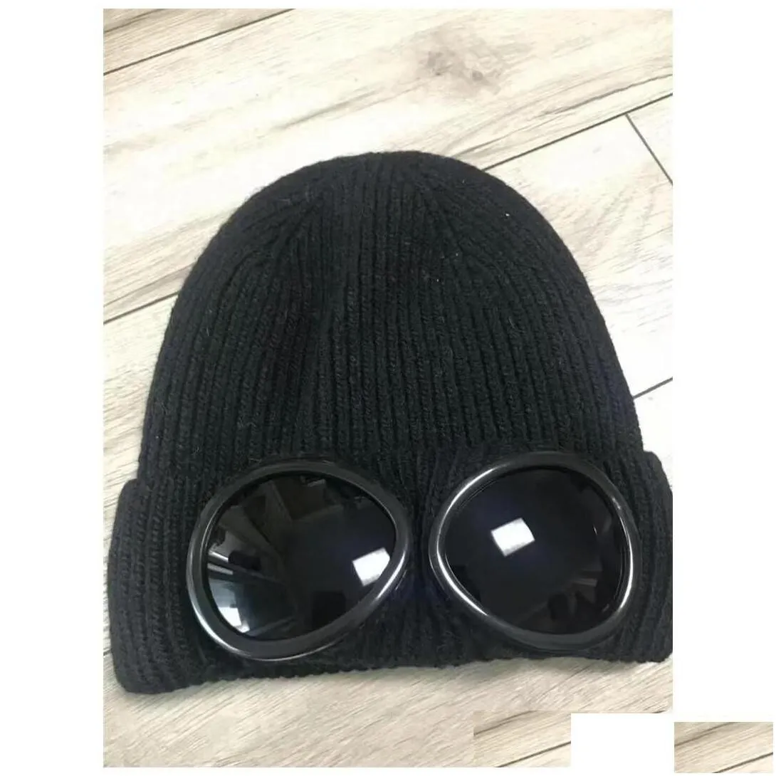 beanies two glasses  autumn winter warm ski hats knitted thick skl caps hat goggles beanies2856774 sports outdoors a drop