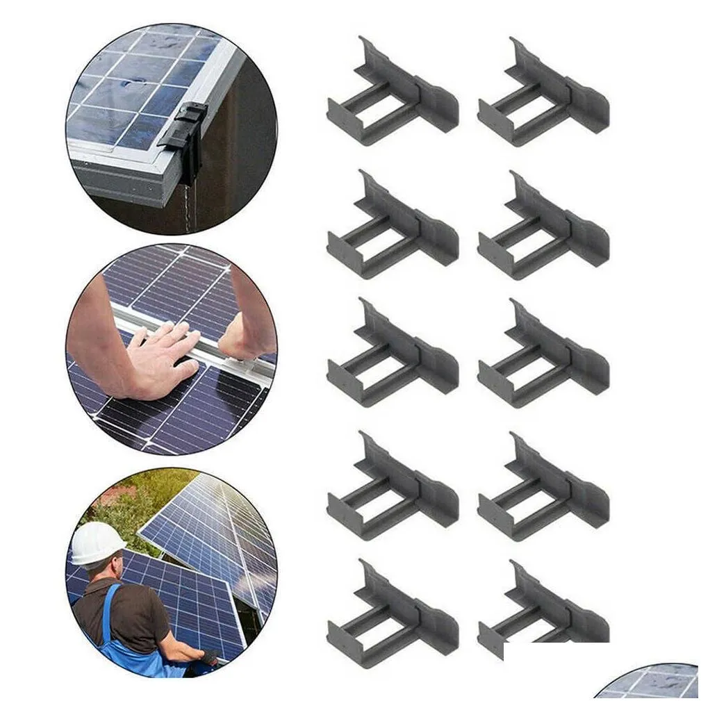 10pcs roof solar panel frame mud removal cleaning clip water drain water diversion clip remove stagnant water 30/35/40mm