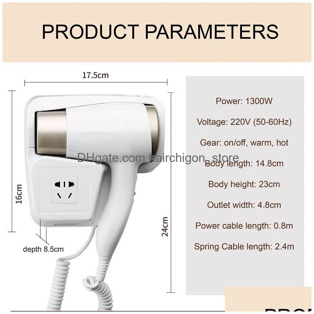 hair dryers el household wallmounted dryer bathroom no need to punch holes for installation 230828