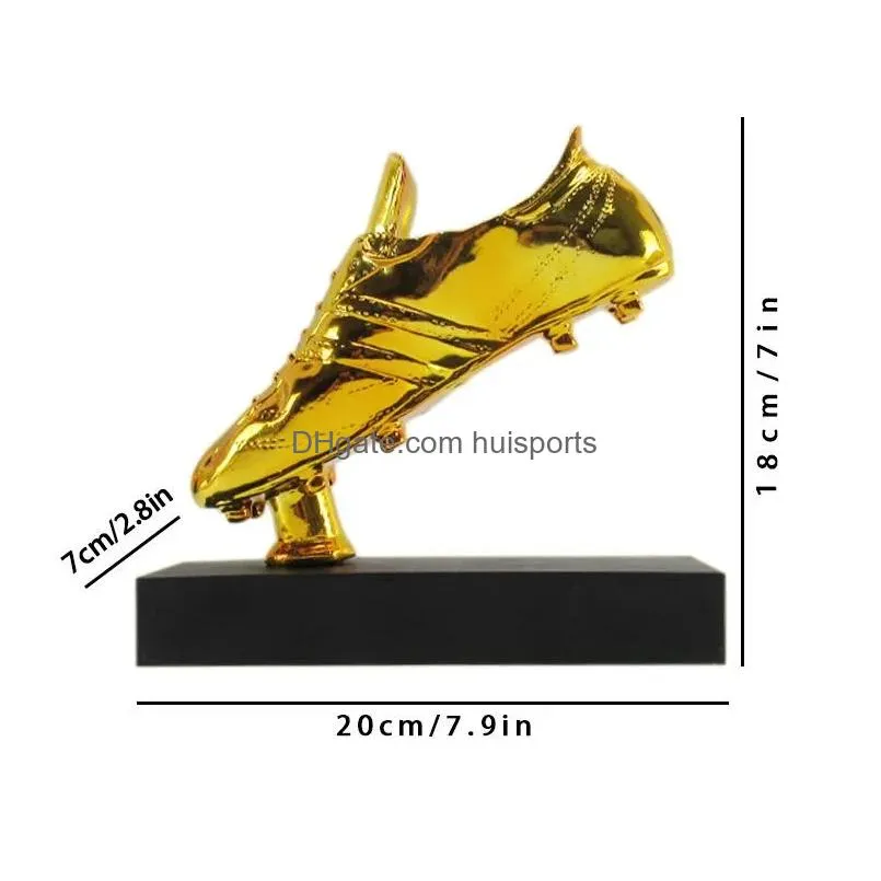 football match soccer fans souvenir gold boot trophy creative resin craft gold plating home furnishing articles decoration model