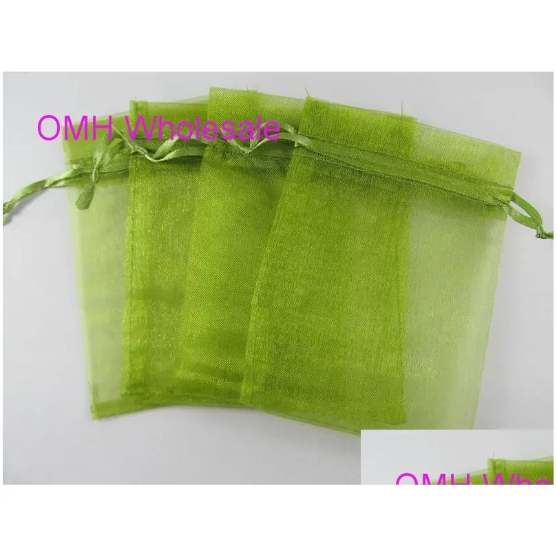 omh wholesale100pcs 7x9cm 25 color mixed nice chinese voile christmas / wedding gift bag organza bags jewlery gift pouch bz04