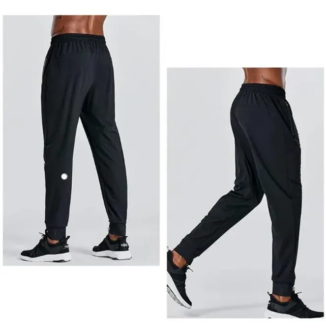 LL Men`s Jogger Long Pants Sport Yoga Outfit Outdoor City-Sweat Yogo Gym Pockets LL Sweatpants Trousers Mens Casual Elastic Waist fitness LU