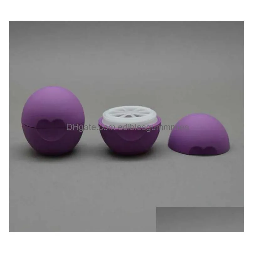 wholesale blank cosmetic ball container 7g lip balm jar eye gloss cream sample case 