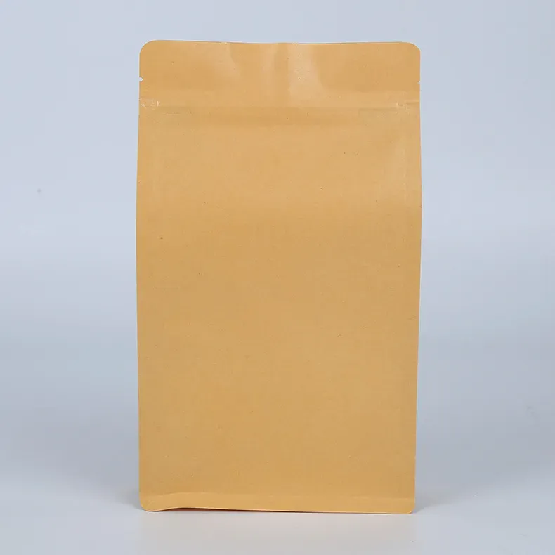 Coffee beans Bread biscuit packaging spot octagonal packing bag tea snacks kraft paper custom food grade material package bags