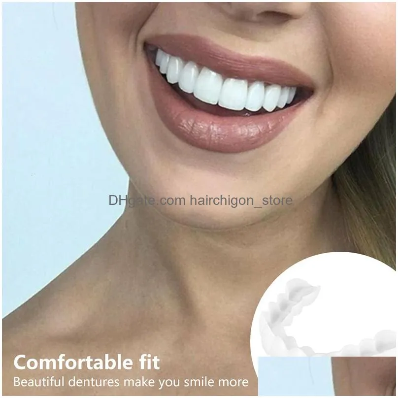 other oral hygiene upper lower temporary false tooth cover denture set orthodontics tooth restoration whitening teeth cover 230919