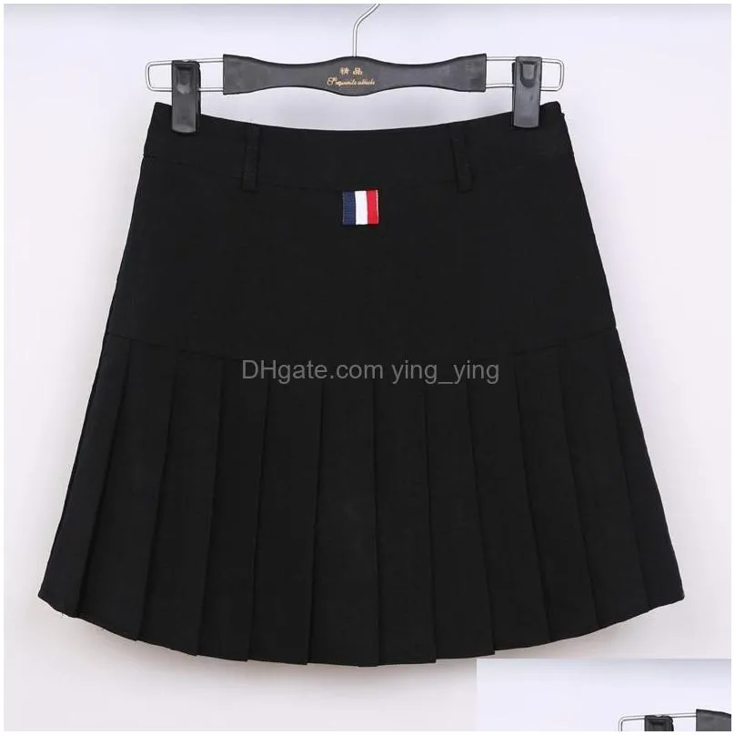 harajuku ulzzang high waist ball denim pleated skirts lolita style girls tennis skirt mini cute a-line golf short