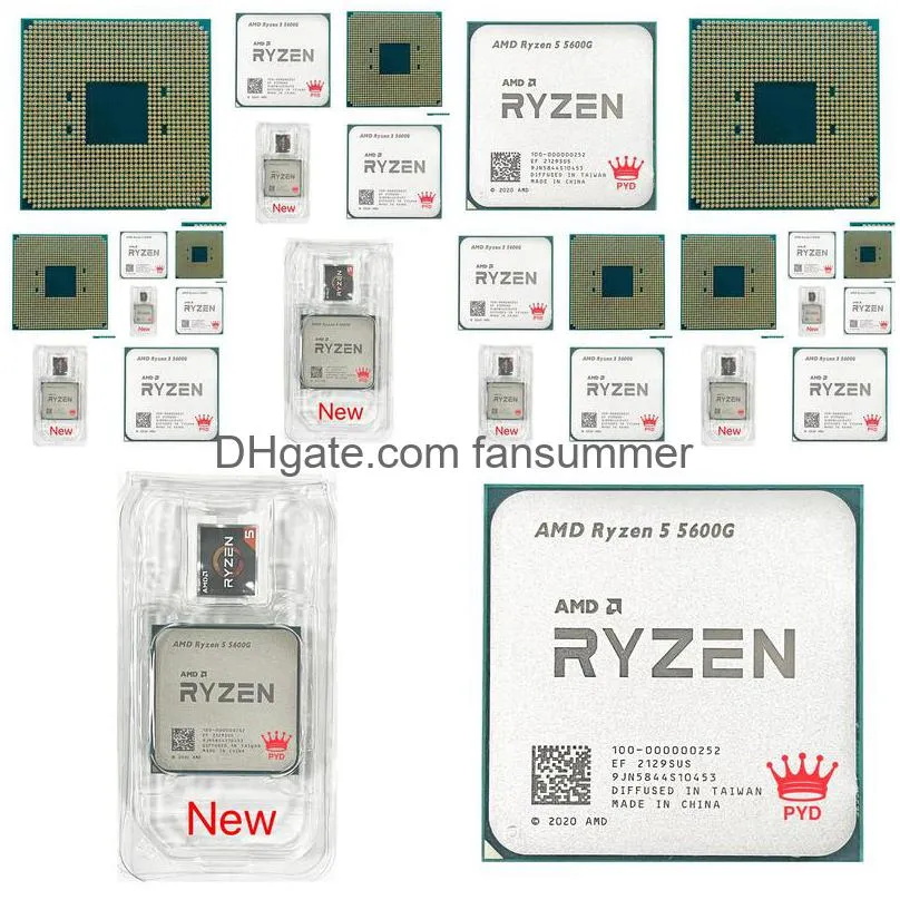 Cpus Ryzen 5 5600G R5 3 9Ghz Six Core Twee Thread 65W Cpu Processor L3Is16M 100 000000252 Socket Am4 No Cooler 230712 Drop Delivery Dhnqj