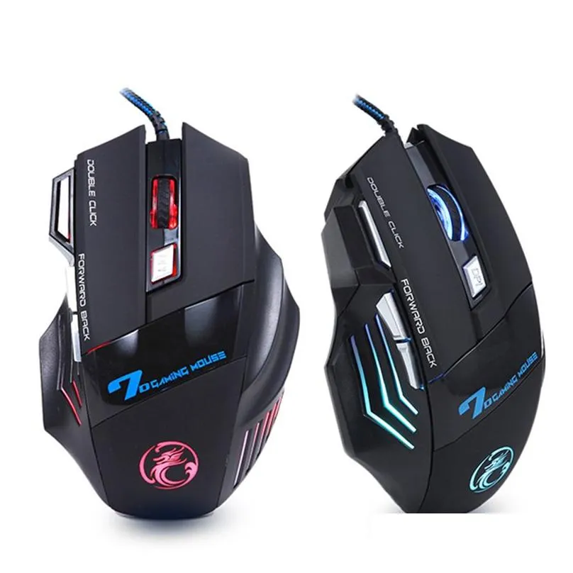 Mice Imice X7 Professional Wired Gaming Mouse 7 Button 5500 Dpi Led Optical Usb Computer Gamer Mice Drop Delivery Computers Networking Dhh83