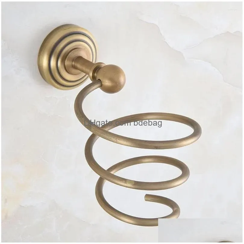 bath accessory set antique brass hair dryer holder wall mounted bathroom accessories hardware aba730