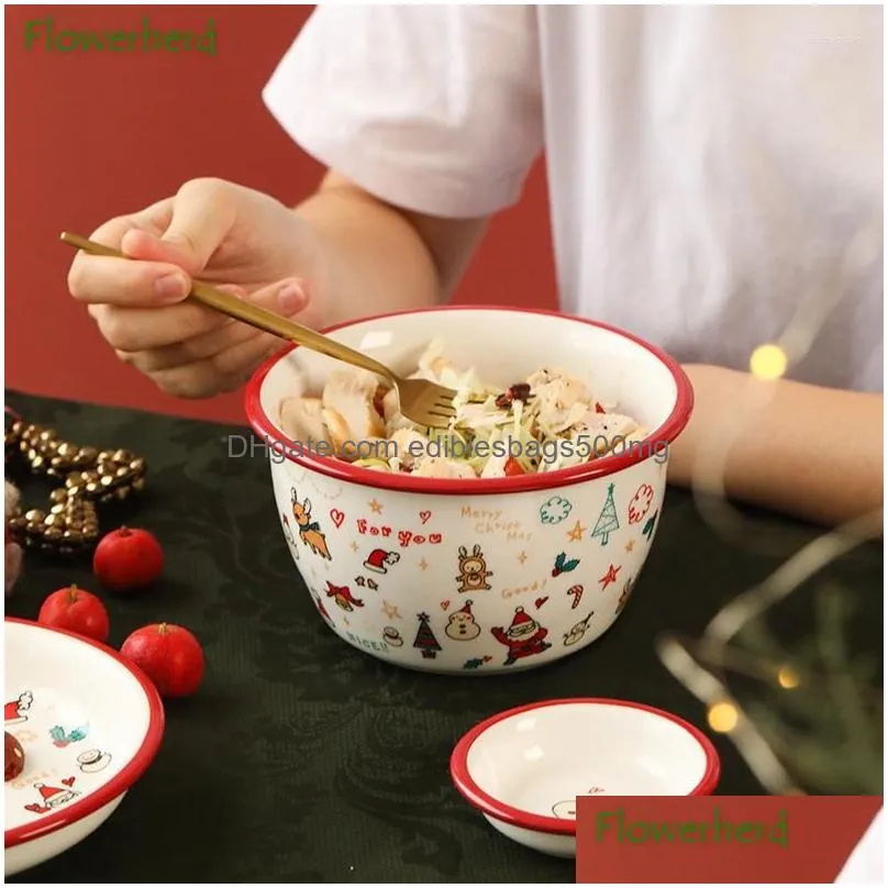 dinnerware sets porcelain set bowl plate single christmas gecorations gift theme ceramic plates bowls dishes dinner service tableware