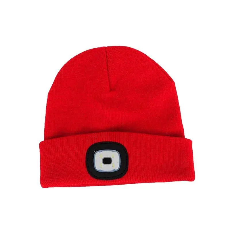 winter warmer fishing running knitted beanie hat unisex men led light knitted hat for camping climbing outdoor activity