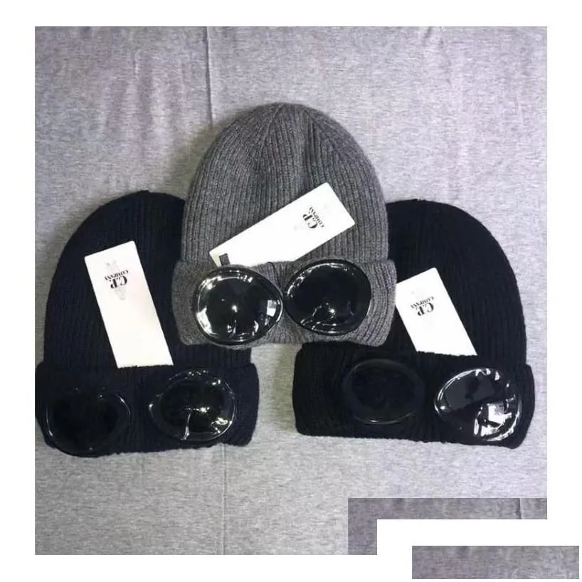 beanies two glasses  autumn winter warm ski hats knitted thick skl caps hat goggles beanies2856774 sports outdoors a drop