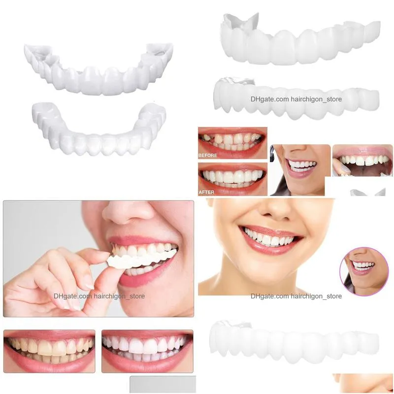 other oral hygiene upper lower temporary false tooth cover denture set orthodontics tooth restoration whitening teeth cover 230919