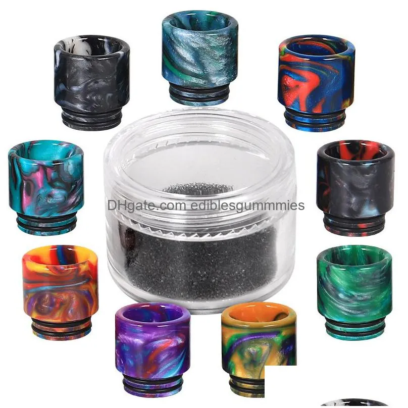 810 long mouth resin drip tips smoking accessories mouthpiece for ego 810 thread cigarette holder rda rba vapor tank atomizers driptips mouth