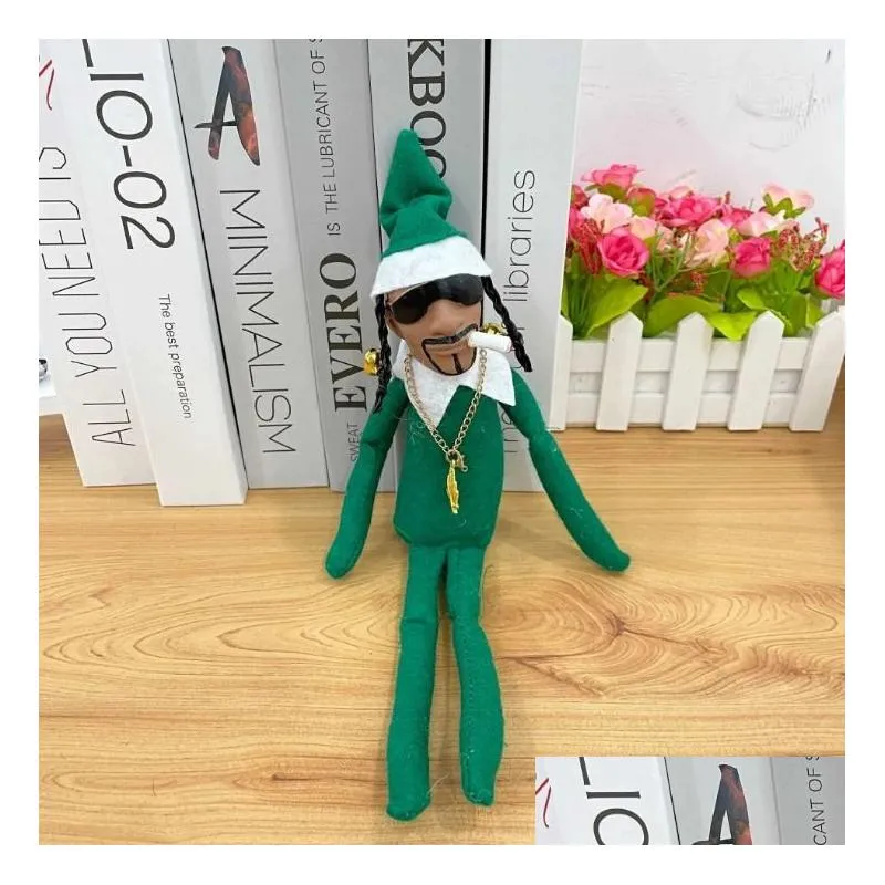 kids plush toy christmas gift snoop on a stoop hip hop lovers cross border snooping bent over christmas elf resin decorative doll