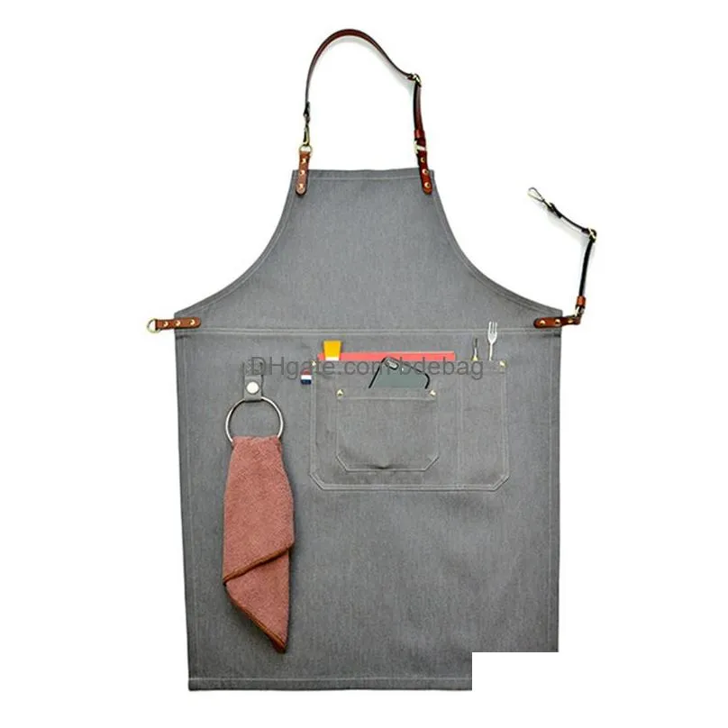 senyue chef waiter bakery coffee shop barber barbecue apron for men039s and women039s general overalls y2001046140672