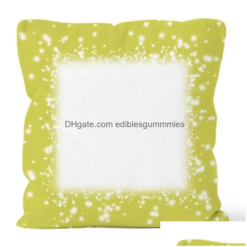 sublimation pillow case blending polyester short plush pillow cover heat transfer throw sofa pillowcases