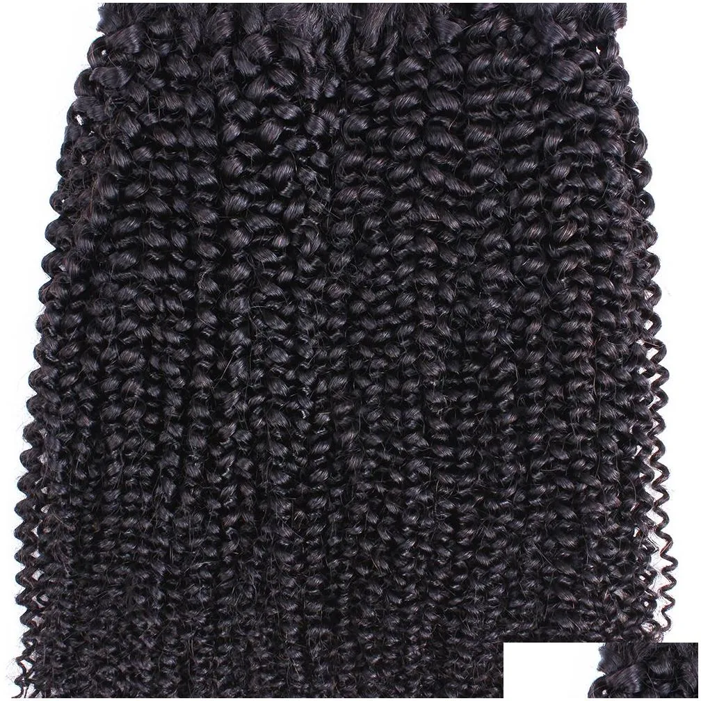 natural color afro kinky curly human hair bundles double weft 2/3pc remy indian human hair weaving 10-26 inch no shedding 90-95g/pc