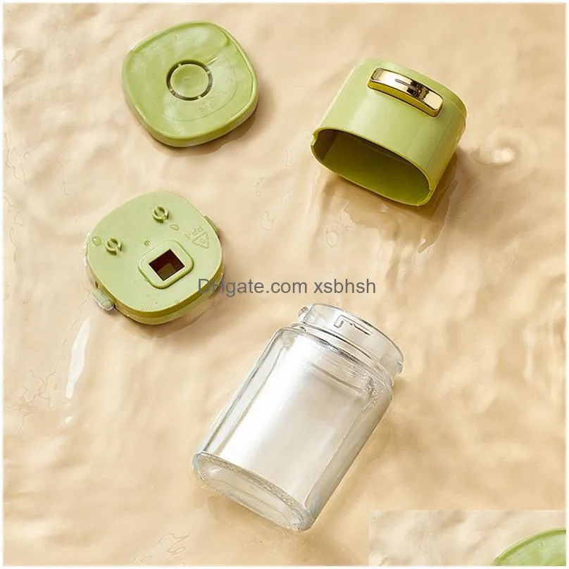 metering salt shaker control push type salt dispenser can seasoning bottle quantitative sugar container kitchen accessories