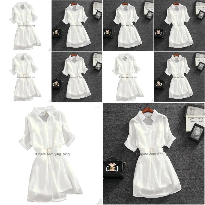 casual dresses chiffon dress with corset luxury woman party summer fashion two-piece formal ball temperament loose white top 2023