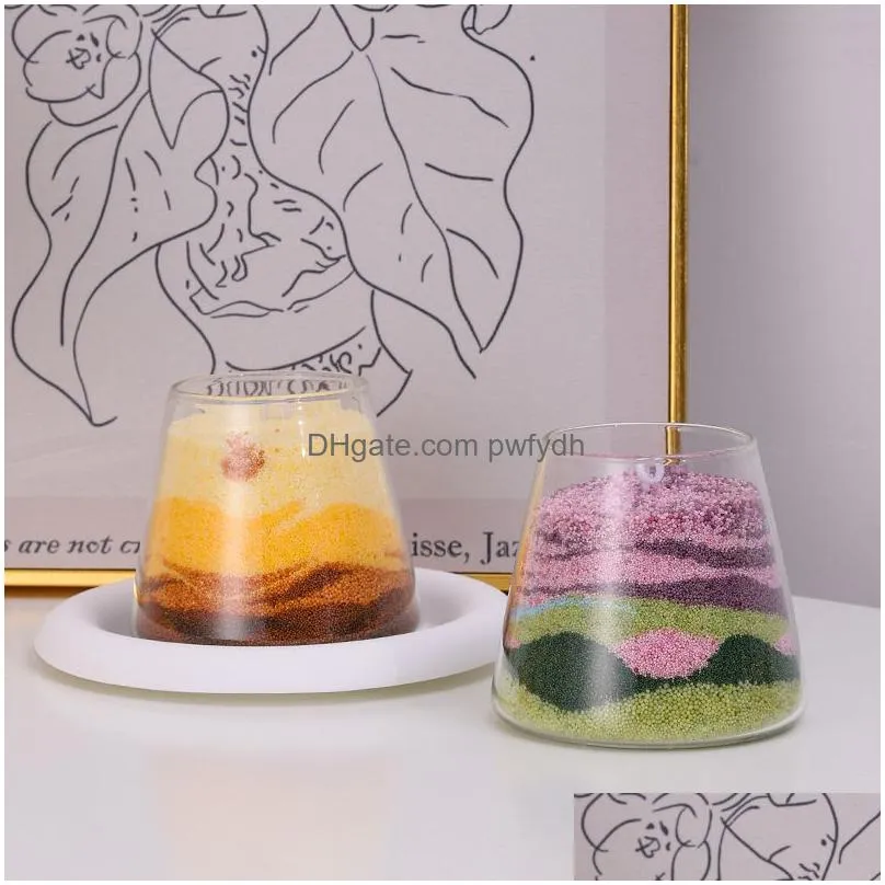 diy novelty sand wax art scented candles private label sand picture art design luxury home decoration candle