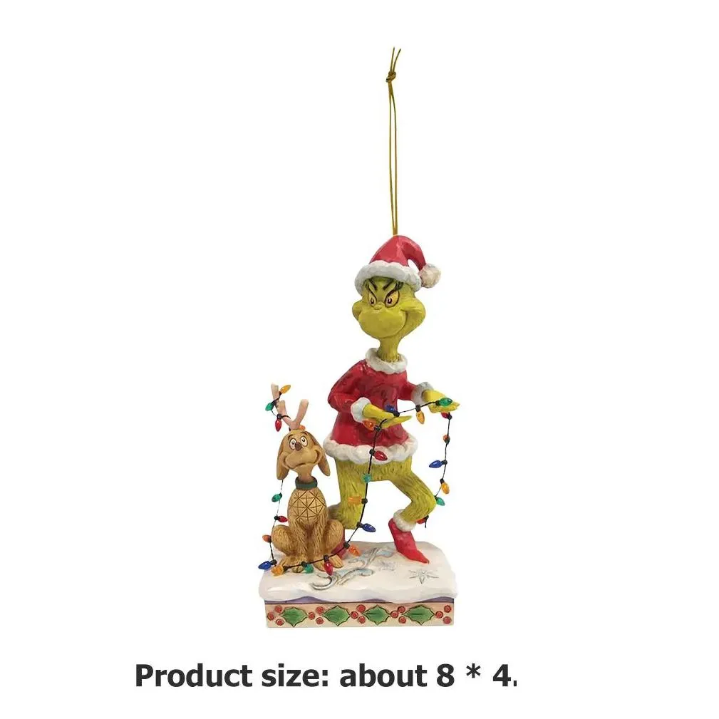 Christmas Decorations Christmas Green Elf Doll With Hat Red Hair Monster Xmas Merry Tree Pendant Home Decors Happy New Year Drop Deliv Dhoio