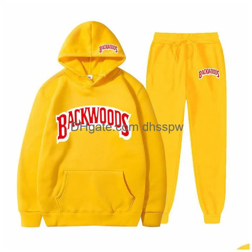 brand men women suits fleece sweatsuits mens tracksuits pullover hoodie suit casual men backwoods clothes