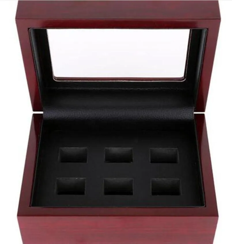 1 - 9 Hole Wooden Display box Fit For Various  World series Basketball Football Team Champions Championship Ring Can Mix