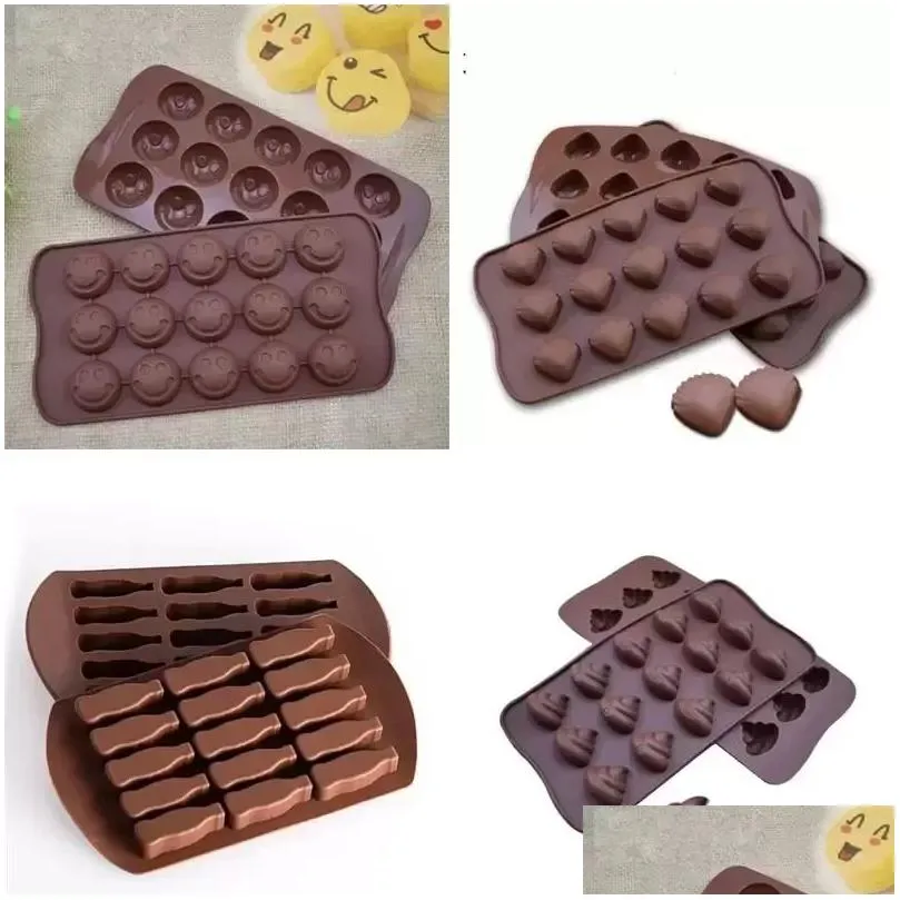 Baking Moulds Diy Sile Mod Smiling Face Shell Little Coke Mold Cake Chocolates Ice Lattice Molds Sell Well With Various Pattern New Dr Dhut6