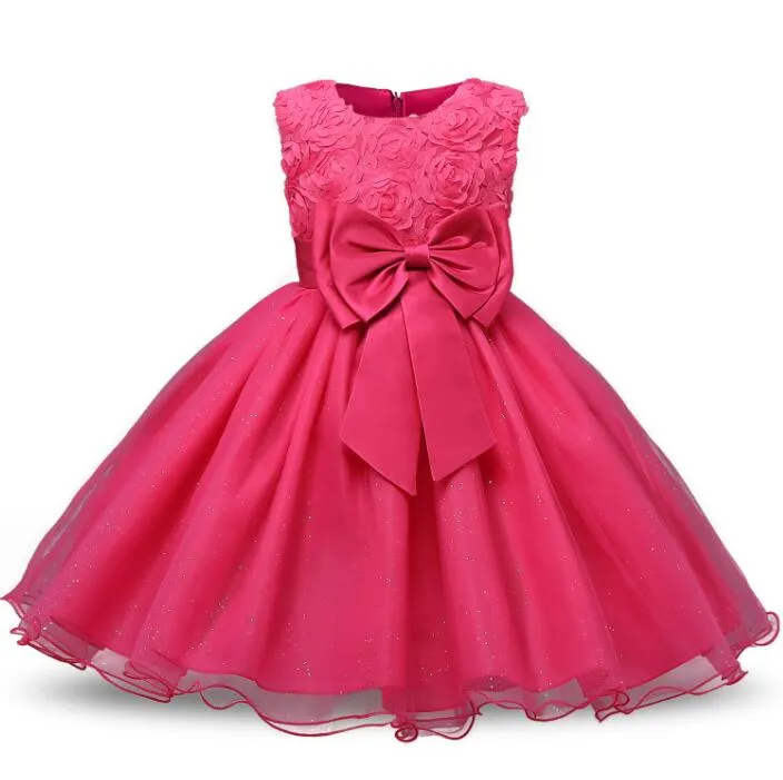 toddler baby girl dress big bow baptism dress for girls first year birthday party wedding dress baby clothes tutu fluffy gown
