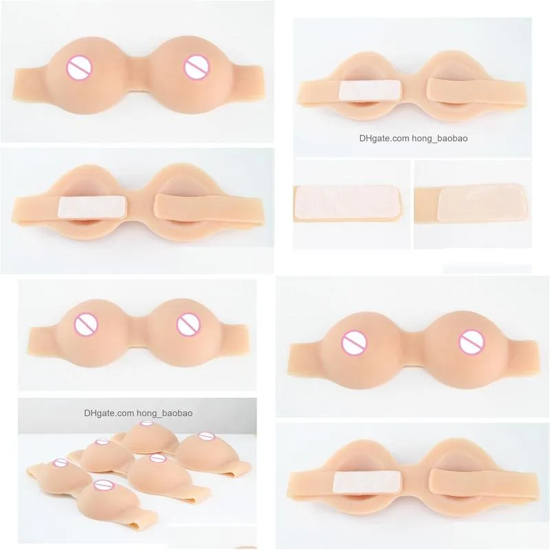 breath form invisible skinless silicone breast prosthesis simulated skin breast prosthesis dress up pseudo mother breast prosthesis breast bra pads g