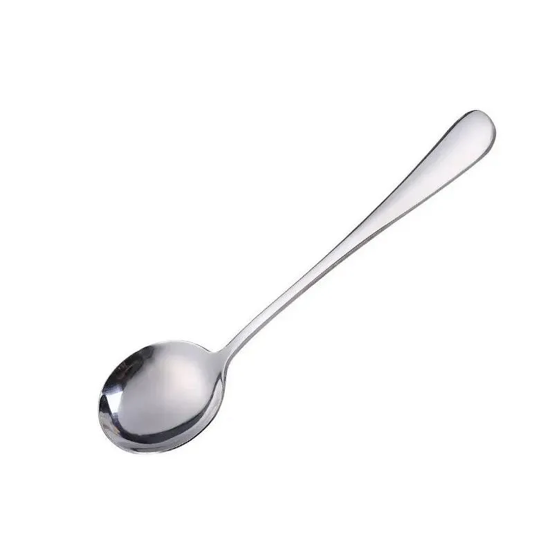 Spoons Stainless Steel Coffee Stirring Spoons Colored Ice Cream Dessert Cake Soup Spoon 7-Inch Reusable Tea Sugar Round Mixing New Dro Dh3Ls