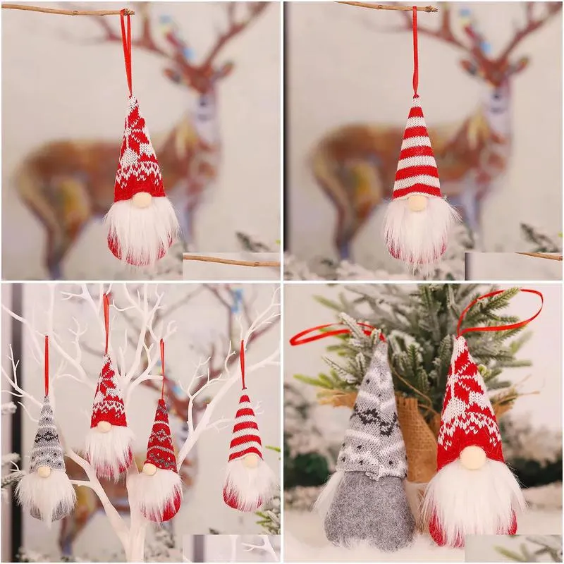 Christmas Decorations Christmas Ornaments Handmade Swedish Tomte Gnomes P Scandinavian Santa Tree Hanging Decoration Home Decor Jk2009 Dhc1K