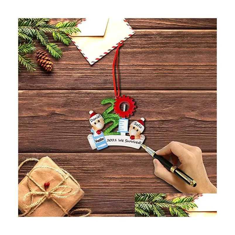 Christmas Decorations Delivery Resin Abs 2021 Christmas Decoration Birthdays Party Gift Product Personalized Family Of 9 Ornament Pand Dhsee