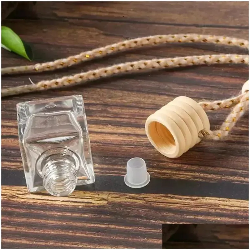 Essential Oils Diffusers Car Scent Diffuser Bottle Pendant Per Ornament Air Freshener For Essential Oils Fragrance Empty Glass Pitcher Dhk9V