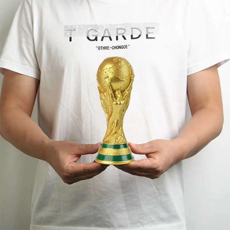 Collectable European World Cup trophy Hercules Cup trophy model Resin handicraft football match souvenir T221111