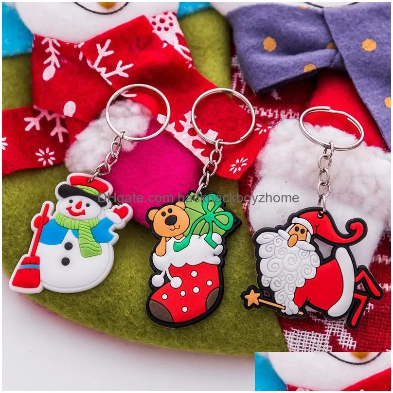 Arts And Crafts Cartoon Christmas Old Man Keychains Key Ring Xmas Gift Pendant Drop Delivery Home Garden Arts, Crafts Gifts Dhokf